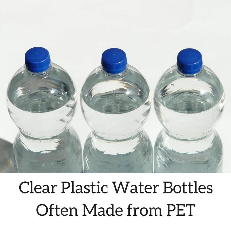 Clear Plastic Water BottlesOften Made from PET